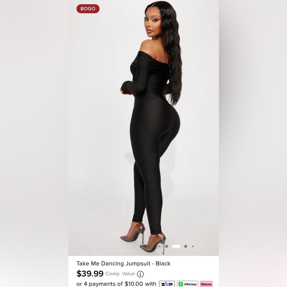 Fashion Nova Black Cut-Out Jumpsuit - Picture 7 of 9